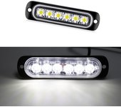 1x Universal Car Truck LED Flash Light Strobe 12V 24V 6LED Bar Light Side Light Vehicle Emergency Warning Lamp