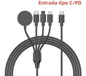 4 In 1 USB Type C PD Charging Cable for IPhone/Android Fast Watch Magnetic Wireless Charger for Apple Watch IWatch 1-9 Ultra SE