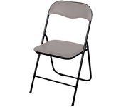 ORION91 Silla ALYA Plegable Asiento Acolchado Color Gris 45x45x80cm Estructura Negra Comedor Oficina Salón Teletrabajo Cocina - SpazioLuzio
