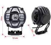 Aluminium Alloy Electric Bike Motorcycle Front Light 36V 48V E-Bike Headlight Adjustable Light Angle Night Cycling Horn Lamp
