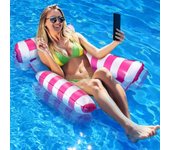 Colchón inflable Alintor para Piscina, hamaca acuática 4 en 1, accesorios para Piscina, colchón inflable para colchones.