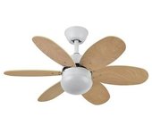 Ventilador de Techo FABRILAMP Alves 2xe27 Blanco | Aspas Reversibles | Control Remoto