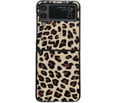 Shockproof PC Hard Back Cover Case Leopard Print Painted Skin For Samsung ZFlip 5 4 3 6ZFlip4 Case For Galaxy Z Flip 4 3 5 Case