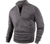 Men's Half Zipper Stand Collar Pullover Turtleneck Long Sleeve Sweatshirts Outdoor Casual Coats Male Hoody   Fleece Warm Sweater