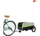 vidaXL Remolque para bicicleta hierro 30 kg Color Negro,  Amarillo,  Azul y mas