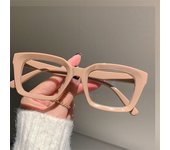 Fashion Anti Blue Light Glasses Women Fake Eyeglasses Trendy Rice Nail Square Frame Female Flat Light Glasses Computer Glasses