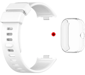 For Redmi Watch 4 Strap Case Soft Full Screen Protector Plating Cover Casing Classic Silicone Smart Watch Band Straps