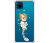Funda compatible con Samsung Galaxy A12 4G/ 5G - M12 4G - Nina fondo corazones