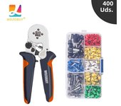WOZOBUY Ferrule Crimping Tool Kit with Ferrules Insulated Wire Terminals, Ratchet Wire Crimper for Electrical Wire Connectors