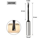 1pc Woodworking Forstner Drill Bits Hole Opener Reversible Gang Drill 70mm Length Router Bit For Wood Carbide Row Drill Head