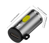 Type-C LED Handheld Strong Light Pocket Keychain Flashlight Mini Flashlight Small Torch Light Outdoor Hiking Camping Accessories