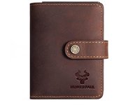 Thin Genuine Leather Man Wallets Credit Card Case ID Holder Short Zipper Purse Credential Bag Luxury Business Slim Male Walet