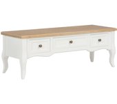 Mueble para TV de madera blanco 100x35x35 cm