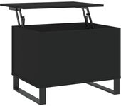 vidaXL Mesa de centro madera contrachapada 60x44,5x45 cm Blanco, Negro, Blanco brillante Mesita de Salón o Comedor o Auxiliar Mesa de Café Meuble Salón