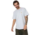 Camiseta de Manga Corta Carhartt WIP Chase para hombre en color blanco