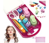 Juego de perforadoras y tijeras para manualidades para niños, juego de tijeras y perforadoras para manualidades, juego de perforadoras para álbumes de recortes, hojas, mariposas y estrellas