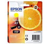Cartucho de Tinta Amarillo Epson Claria Premium 33 para Expression Premium XP-530 y XP-900