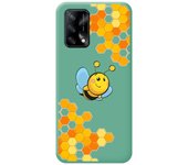 Funda Silicona Líquida Verde para Oppo A74 4G diseño Abeja Dibujos