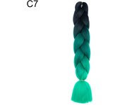 24Inch Synthetic Braiding Hair Extension Ombre Color Rainbow DIY Jumbo Hair Pink Red Blue Hairstyle for Women