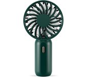 Mini Ventiladore Portátil con 3 Velocidades Ajustables, Batería Recargable, Acollador, Ventilador USB Silencioso para el Hogar, Oficina, Exterior y Viajes, Verde