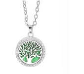 New Metal Zircon Aroma Perfume Diffuser Locket Pendant Stainless Steel Magnetic Necklace Essential Oil Aromatherapy Box Jewelry
