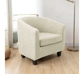 Tub Club Armchair Covers Leaves Jacquard Bar Chair Cover Solid Color Relax Single Sofa Slipcovers with Seat Cushion Cover Home