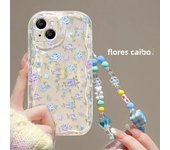 Phone Case For Xiaomi POCO X5 X3 X6 Pro X4 NFC F3 F4 X4 GT M3 M4 Pro MI 12 11 Lite 5G NE 12T 12 Cover Flower Pearl Chain Lanyard
