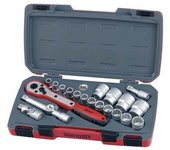 JUEGO DE LLAVES DE VASO BIHEXAGONAL 1/2" T1221 21 PIEZAS
