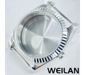 36mm 40mm Silvery NH34 NH35 NH36 NH38 NH39 NH70 NH72 ETA2824 PT5000 Watch Case Top Waterproof Sapphire Crysta