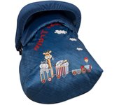 Saco de Bebé Babyline Grupo 0 Impermeable con Capota y Cubre Arnés Train