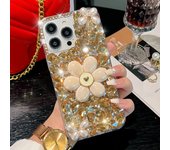 Sparkling Flower Pearl Water Diamond Phone Case Suitable For iPhone 15 14 13 12 11 Pro Max XR XS X 7 8 Plus Set