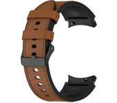 Silicone+Leather Strap for Samsung Galaxy Watch 7 6 5 Pro 40mm 44mm Band Watch6 4 Classic 47/43/46mm Replacement Correa Bracelet