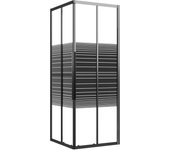 vidaXL Cabina de Ducha a Rayas ESG Negra Mampara Armario Bañera Accesorio Dimensiones 70 x 70 x 180 cm,  80 x 70 x 180 cm,  80 x 80 x 180 cm y mas