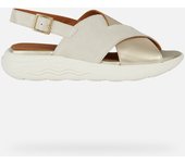 Geox mujer sandalias D spherica EC5 C sue met lea D45SVC 022CF C5V2L arena oro