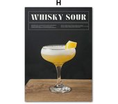 Alcohol Nights Wall Art Microbrew Cocktails Martini Mojito HD Canvas Poster Prints Living Room Bedroom Home Bar Decoration