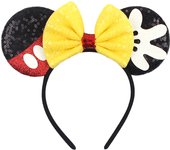Hot Sales Mermaid Mouse Ears Headband For Girls Women 4.5" Bow Hairband Cartoon Character Cosplay Hair Accessories