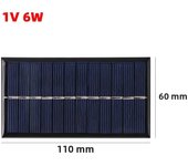 5/6V 1/1.5/2W 400mA Solar Panel Solar System for Cell Phone Battery Charger USB Output for Cell Mobile Phone Chargers