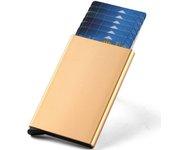 Slim Pop Up Wallet Minimalist Credit Card Holder For Men Women RFID Blocking Mini Metal Case