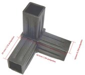 20MM X-L-T Shape Square Pipe Fitting 20X20 Pipe Angle Code Six Way Channel Plastic Pipe Fitting Plastic Angle Code