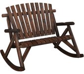 Banco mecedora de Jardín de 2 plazas Madera Abeta 123x96x102 cm