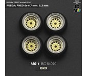 BNDS 1/64 Metal Wheels With Rubber Tires Alloy Design Rims Detail-up Parts JDM VIP Style for Model Vehicle 8.3mm 4pcs Set