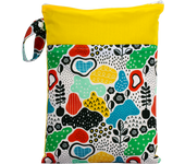Biai hermoso patrón poliéster bebé impermeable traje de baño bolsa doble bolsillo bebé pañal seco MINI BOLSA húmeda pañal bolsa 25*35