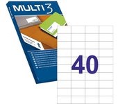 Multi3 Pack de 4.000 Etiquetas Blancas con Adhesivo Permanente para Envíos y Clasificación
