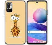 Tumundosmartphone Funda Gel Tpu para Xiaomi Redmi Note 10 5G / POCO M3 PRO 5G diseño Jirafa Dibujos