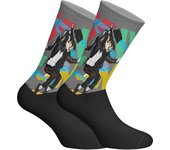 Jenes-Calcetines de caña larga estampados elásticos para Hombre-Mujer