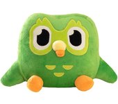 Duolingo verde búho de peluche de juguete Duo de peluche por Duo el búho de dibujos animados Anime búho muñeca un tamaño