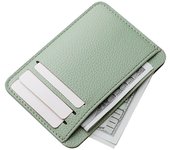 Simple Card Holder Mini Solid Faux Leather Credit Card Holder