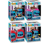 Funko PAck 4 Funko Stitch Costume Disfraz BEstia Beast Cheshire Pongo Simba Rey Leon Alicia Bella Bestia Dalmatas 1459 1460 1461 1462 Disney Funko Pop