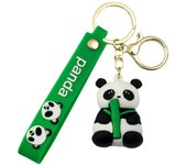 2 laveros con adorables colgantes de Panda, para bolso, mochila, mopila, giungo, joyería de aleación, bolso decorativo, lavero de coche.