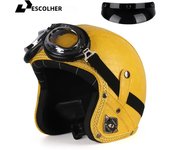DOT Approved Vintage Motorcycle Helmet 3/4 Open Helmet Scooter Capacetes Motorcycle Equipment